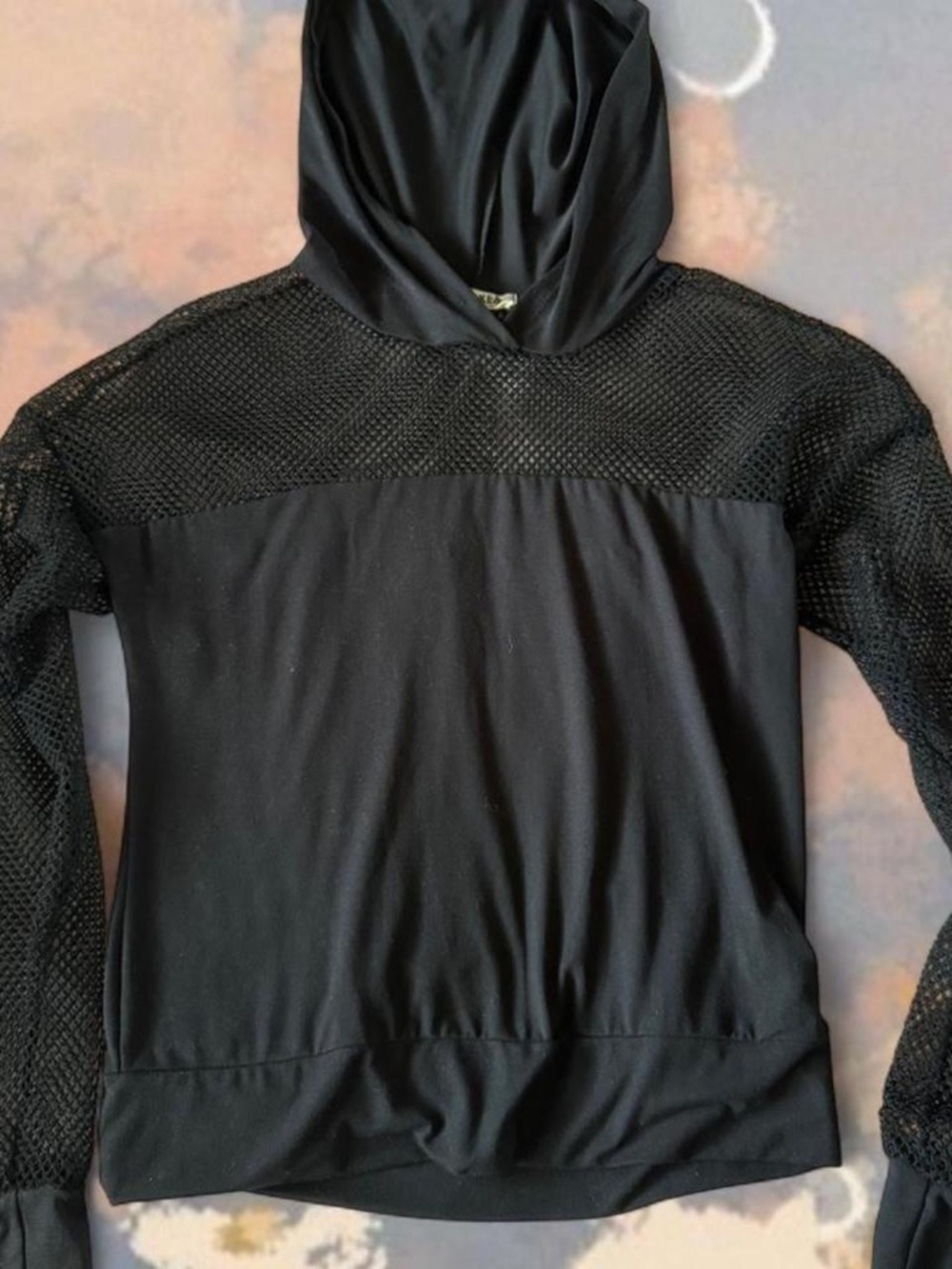 CUTE Black mesh hoodie